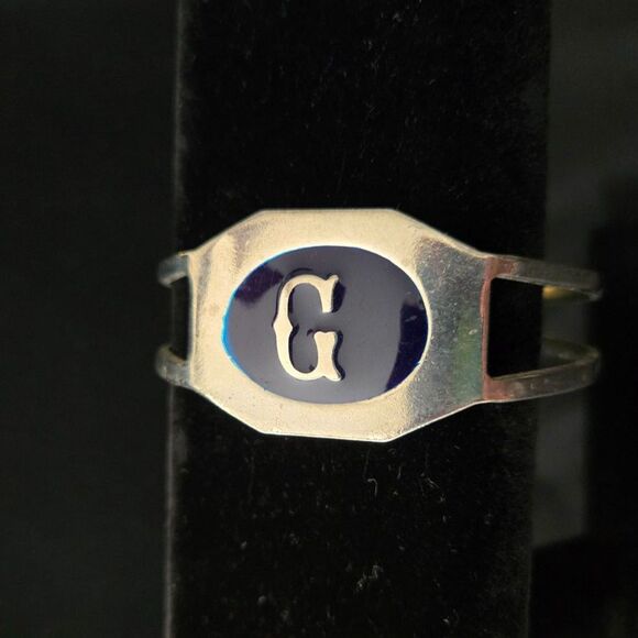 Jewelry - Vintage Silver Cuff Style "G" Bracelet